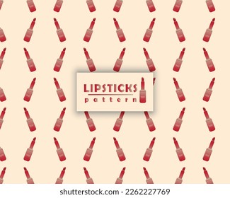 nahtloser Lippenstift-Mustersatz , Hintergrund für kosmetische Elemente