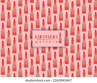 conjunto de patrones de lápiz labial sin soldadura , fondo de pantalla de elementos cosméticos