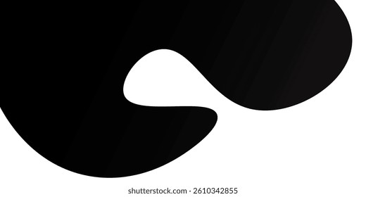 Seamless Liquid Abstract Black and White Stripe. Backdrop Geometric Incline, Waves Line. Optical Illusion for Banner, Poster, Cover, Web. 3d Optical Op Art in Vector illustration.