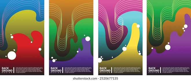 Seamless liquid background with full color gradient style. seamless poster background