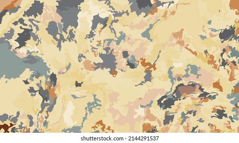 Seamless liquid marble texture pattern. Vector abstract marble pattern. Colorful marble texture, liquid paint texture in light yellow gray orange and white. Trendy pattern for textiles and inter