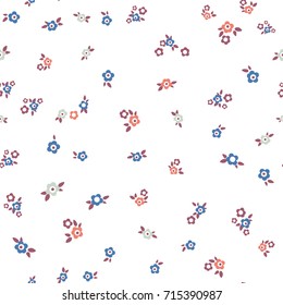 Seamless little flowers. Delicate floral background for fashion prints. Cute texture for textile, wallpapers, wrapping, paper. 