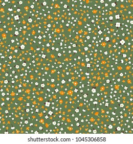 Seamless little flowers pattern. Delicate floral background for cute design textiles, wrapping, paper, wallpaper.