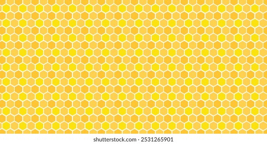 Seamless Loopable Abstract Yellow Sun and Sunglow Color Honeycomb Pattern for Fabric Print, Book Covers, Wrapping Paper, Tiles, and Others. Seamless Hexagon Background