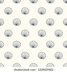 Seamless lotus leaves pattern. Monochrome background with abstract organic shapes.
