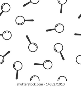 Seamless loupe pattern. Magnifier glass. Research background. Vector illustration.
