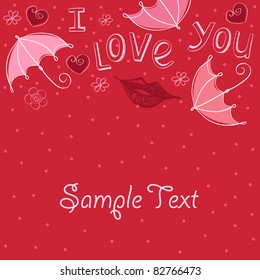 seamless love abstract background. Vector illustration