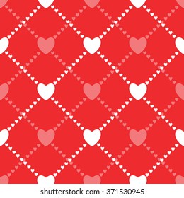 Seamless love background with hearts