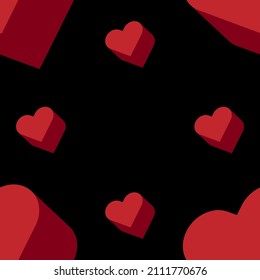 Seamless Love background with hearts Pattern. Design for romantic tile. Valentines day, wedding backdrop for leaflet, book, poster, cover, flyer, brochure, invitation design.