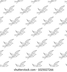 Seamless love birds pattern for Valentines day gift wrapping
