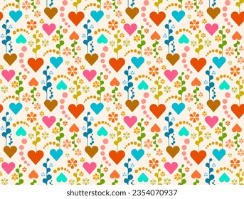 Seamless love decoration pattern. Vector