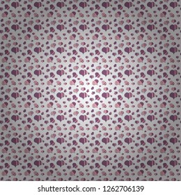 Seamless Love fabric pattern for background. White, violet and pink Vector illustration.