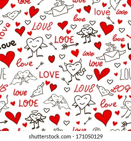 seamless love and heart background
