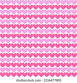 Fondo vectorial de diseño del corazón de amor sin problemas. Patrón sin foco en el día de San Valentín. 