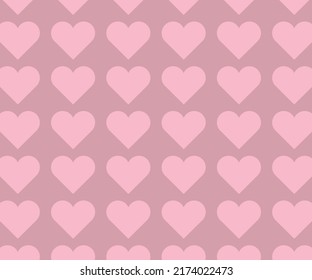 Seamless love heart design vector background. Seamless pattern on Valentine's day. The seamless texture with pink hart