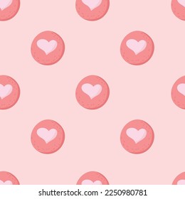 Seamless love heart design vector background. Seamless pattern on Valentine's day. The seamless texture with cuteheart. Endless romantic print. 