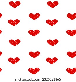 Seamless love heart design vector background. Seamless pattern on Valentine s day. The seamless texture with heart.