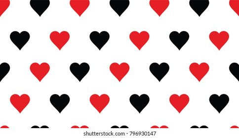 Seamless Love heart vector black white