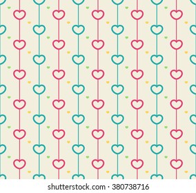 seamless love hearts. endless pattern