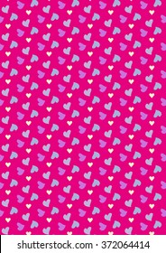 Seamless love pattern background with hearts. Vector repeating texture