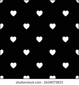 Padrão de amor perfeito preto e branco