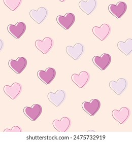 Seamless love pattern design vector. Floral print for fabric