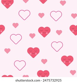 Seamless love pattern design vector. Floral print for fabric