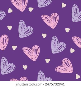 Seamless love pattern design vector. Floral print for fabric