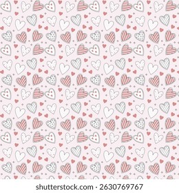 Seamless love pattern design vector. Floral print for fabric