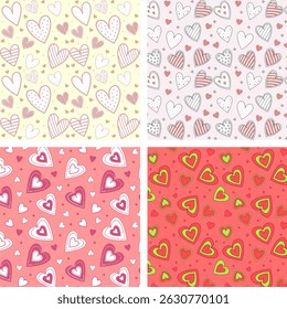 Seamless love pattern design vector. Floral print for fabric