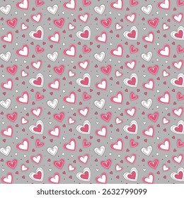 Seamless love pattern design vector. Floral print for fabric