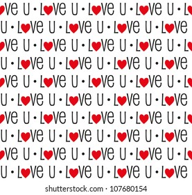 Seamless love pattern, excellent for love cards and valentine cards