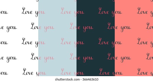 Seamless love pattern, excellent for love cards and valentine cards. Set pattern