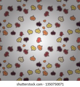 Seamless love pattern with hearts. Cartoon hearts on white, black and brown colors on cute background. Love card. Vector illustration. Our love is magic.