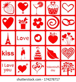 seamless love pattern. Vector Illustration 