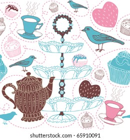 seamless love tea background