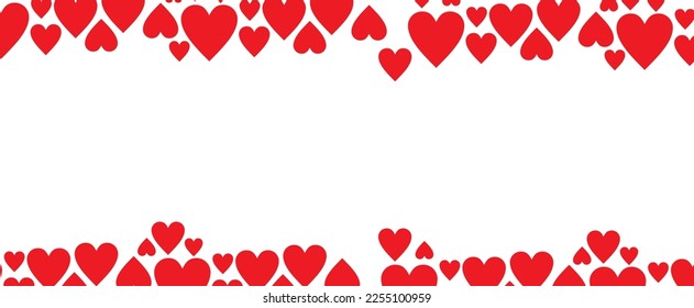 nahtlose Liebesvorlage, zentrierter Leerraum, valentiner Tageshintergrund. Valentinstag 2023