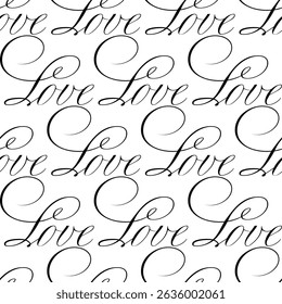Seamless LOVE text Pattern Background. Abstract Endless LOVE text background design. EPS vector illustration