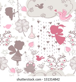 seamless love theme pattern