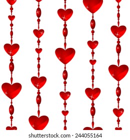 Seamless love valentines day vector background
