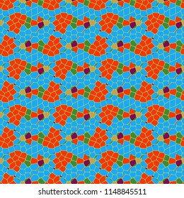 Seamless lovely abstract background multicolored grid mosaic.