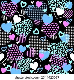 seamless and lovely pattern with hearts