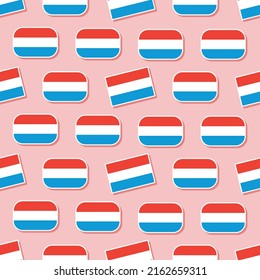 Seamless Luxemburg flag in flat style pattern