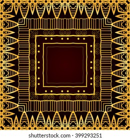 Seamless luxurious gold vintage texture Gatsby style. Vector background for your creativity