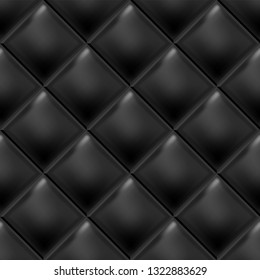 Seamless luxury black pattern and background. Genuine Leather. Vector illustration