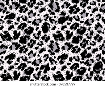 Seamless luxury black and white leopard pattern. Vector