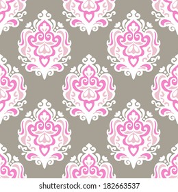 Seamless luxury Damask pattern vector