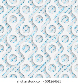 Seamless Luxury Damask Pattern. White and Blue Minimalistic Ornament. Geometric Decorative Wallpaper. Abstract Fashion Background. Print Graphic Design.
