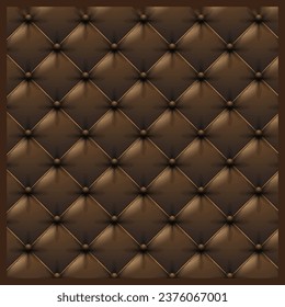 Seamless luxury dark chocolate brown pattern and background. Genuine Leather. Vector illustration