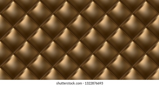 Seamless luxury dark gold pattern and background. Genuine Leather. Vector illustration
